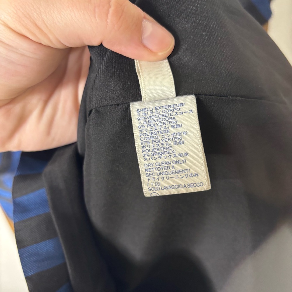 Rebecca Minkoff Blue and Black Striped Mini Dress Size 6 - Picture 6 of 7